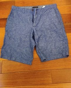Chambray linen blend men's shorts
